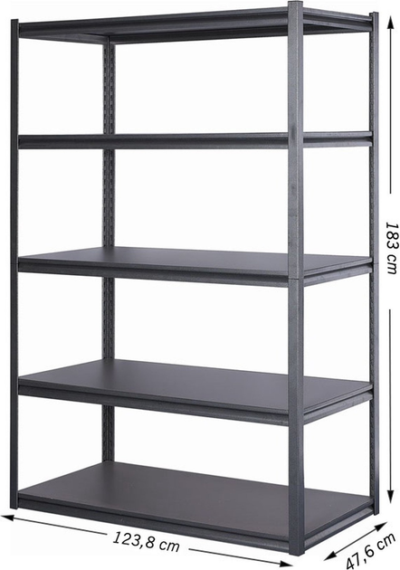 Regał magazynowy Haushalt GS501 123.8 x 47.6 x 183 cm (000040103037) - obraz 3