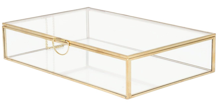 Скринька для біжутерії Homla Grazia Золотиста 20 x 12 x 5 см (5902869978511) - зображення 1