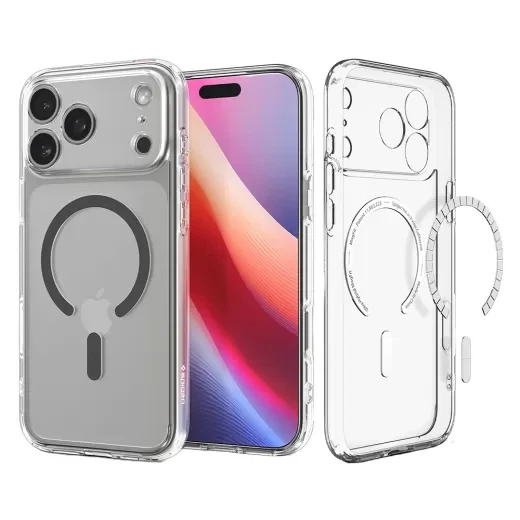 Прозрачный чехол Spigen Ultra Hybrid MagSafe Clear Graphite для iPhone 17 Pro Max (ACS10283) - изображение 2