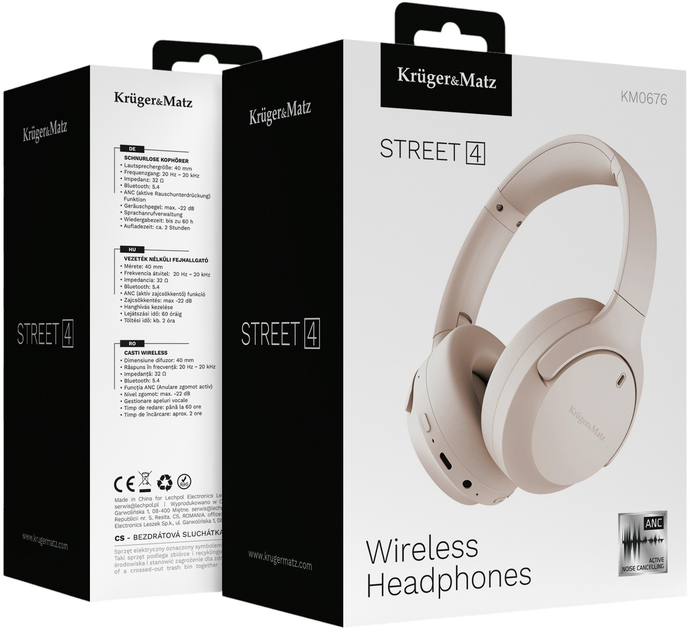 Słuchawki Kruger&Matz Street 4 Beige (5901890122283) - obraz 7