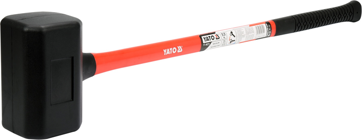 Молоток безінерційний Yato YT-46273 з гумовим обухом скловолоконна ручка 5.5 кг 800 мм (5906083028021) - зображення 2