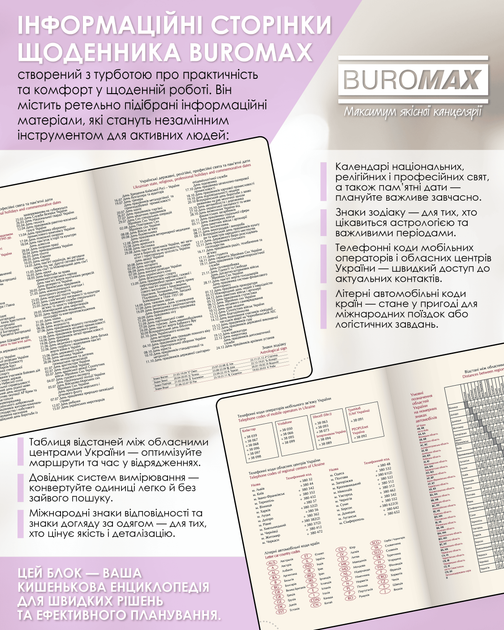 Ежедневник датированный 2026 Buromax Romantic A5 полиграфический 336 страниц (BM.2170-17) - изображение 7