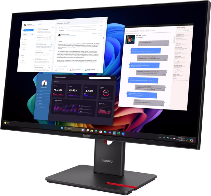 Monitor 27" Lenovo ThinkVision T27ud-40 (64AFGAT2EU) - obraz 3