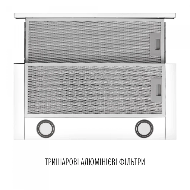 Мощная кухонная вытяжка Perfelli TL 6822 WH 1200 LED белая телескопическая вытяжка на кухню 1200 куб.м., 59,5 см - изображение 10