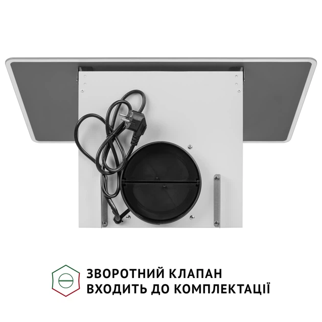 Кухонная вытяжка PERFELLI VICCO 6HSR BIANCO, белая декоративная наклонная настенная, с пультом ДУ, 59,5 см - изображение 7