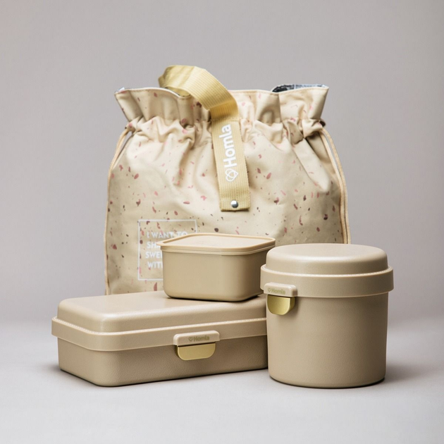 Lunch box Homla TORRONE kwadratowy beżowy 20.5 x 12.5 cm (5906496750137) - obraz 5