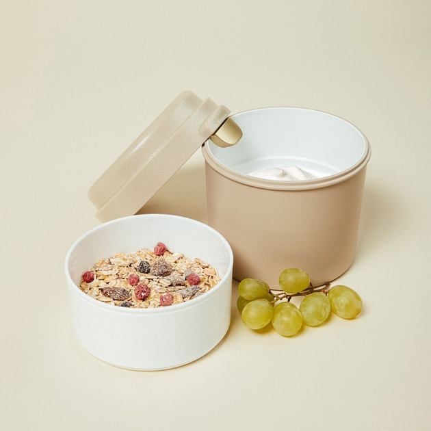 Lunch box Homla TORRONE okrągły beżowy 13 x 11.5 cm (5906496750144) - obraz 5