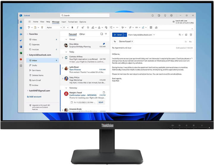 Монітор 24" Lenovo ThinkVision S24-4e (64B5KAT1EU) - зображення 2