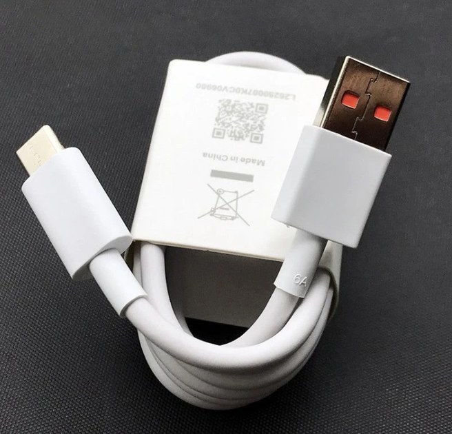 Кабель Xiaomi супербыстрая зарядка 120W 90W 67W 33W Mi Turbo Charge USB Type-C 6A 1м Белый - Фото 5 Кабель Xiaomi супербыстрая зарядка 120W 90W 67W 33W Mi Turbo Charge USB Type-C 6A 1м Белый - изображение 5
