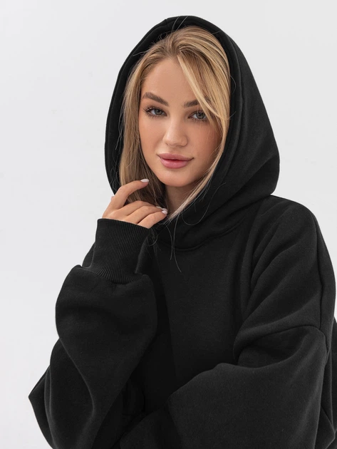 Худі тепле оверсайз жіноче Ray Oversize U0404W S/M Black