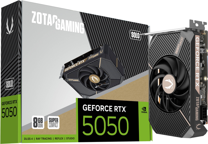Karta graficzna Zotac PCI-Ex GeForce RTX 5050 GAMING SOLO 8GB GDDR6 (128bit) (2572/20000) (HDMI, 3 x DisplayPort) (ZT-B50500G-10L) - obraz 8