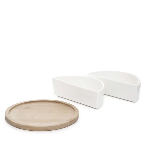 Półmisek HOMLA Fincan 2 miseczek z podstawką 20.5 x 7 cm (5902869984727) - obraz 4