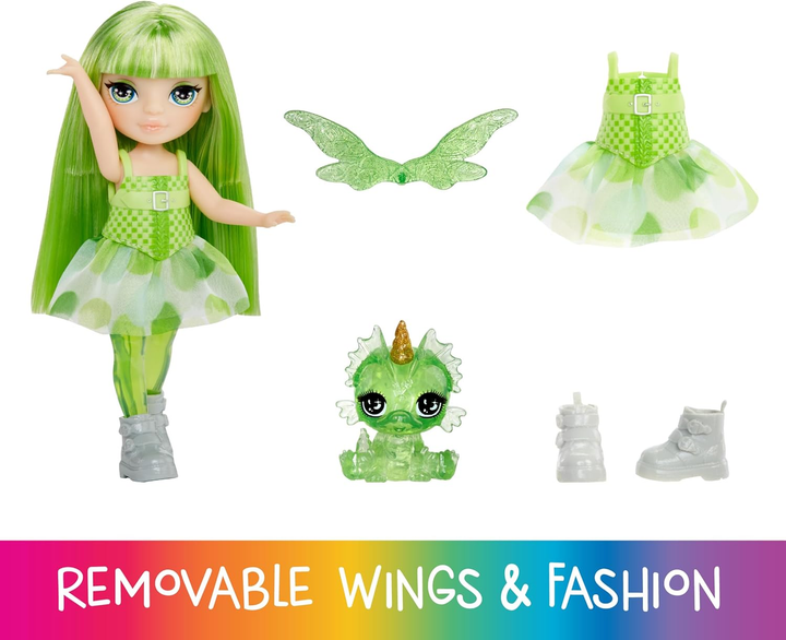 Лялька Rainbow High Littles Rainbow Fantasy Fairies Doll Emerald Зелена (543404) (0035051543404) - зображення 4