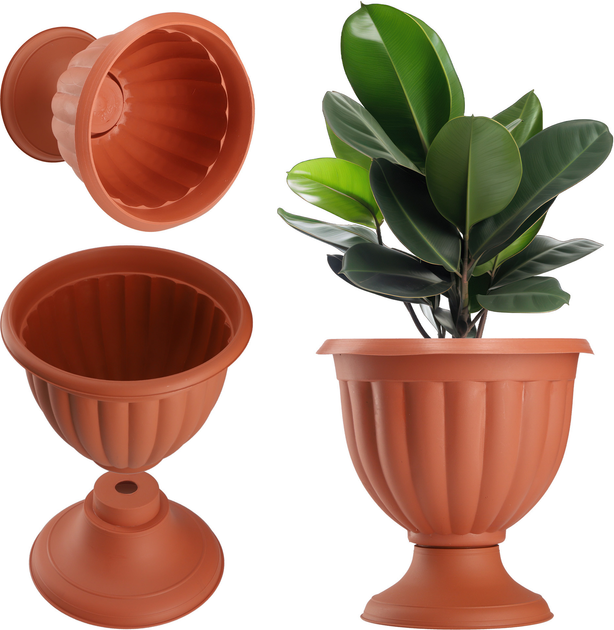Donica ogrodowa Kadax Terakotowa 34 cm (5903699477052) - obraz 1
