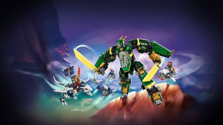 Klocki konstrukcyjne LEGO Ninjago Odrzutowy mech Lloyda 1112 elementow (71845) (955555911856571) - Outlet - obraz 9