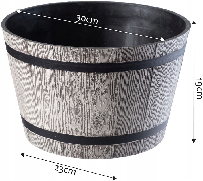 Doniczka ogrodowa Kadax Jasnoszara 30 cm (5902730388807) - obraz 6