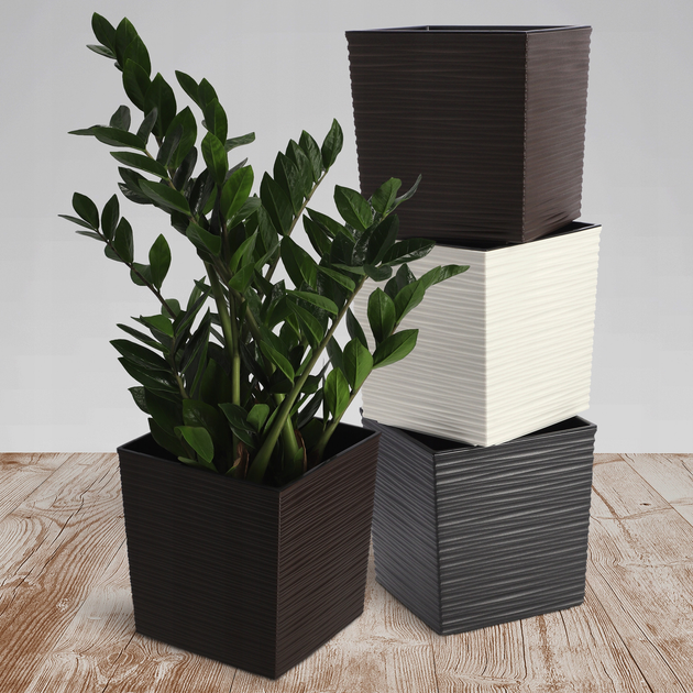 Doniczka z wkładem Kadax Mokka 25 cm (5903699420560) - obraz 8