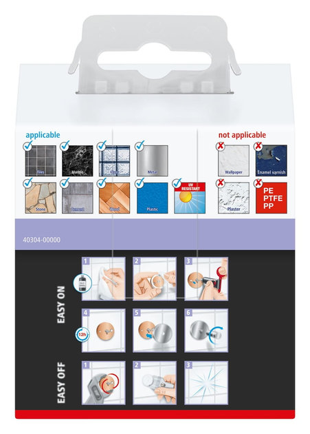 Вішак TESA Moon для рушників у ванній кімнаті без свердління (4042448448156) - зображення 5