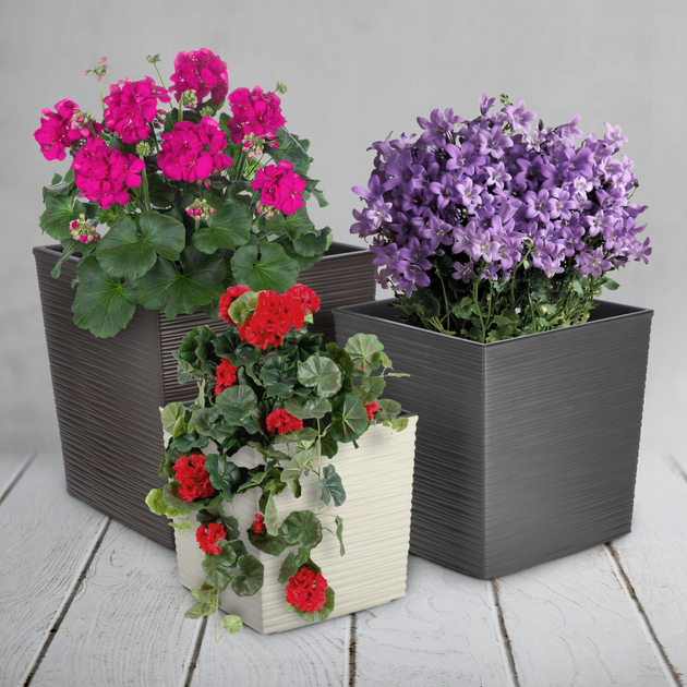 Doniczka z wkładem Kadax Grafitowa 30 cm (5903699420584) - obraz 5
