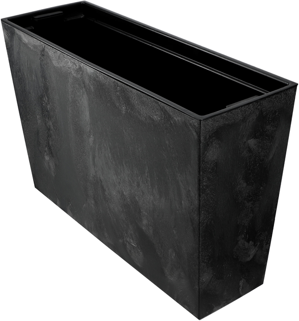 Садове кашпо зі вставкою Kadax з бетонним візерунком Чорне 19x56 cm (5903699495551) - зображення 6