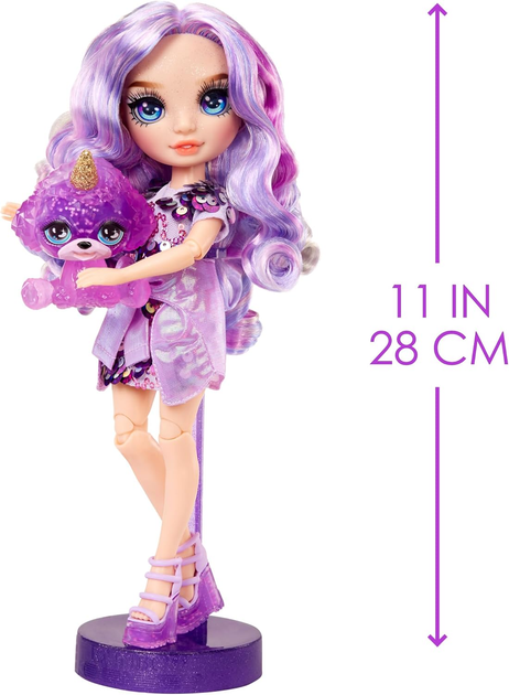 Лялька Rainbow High Rainbow Shimmers with Slime Fashion Doll Violet Фіолетова (122425) (0035051122425) - зображення 3
