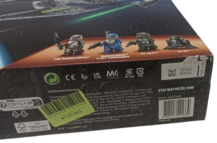 Конструктор LEGO Star Wars Мандалорський винищувач проти Перехоплювача TIE 957 деталей (75348) (955555911513438) - Уцінка - зображення 7