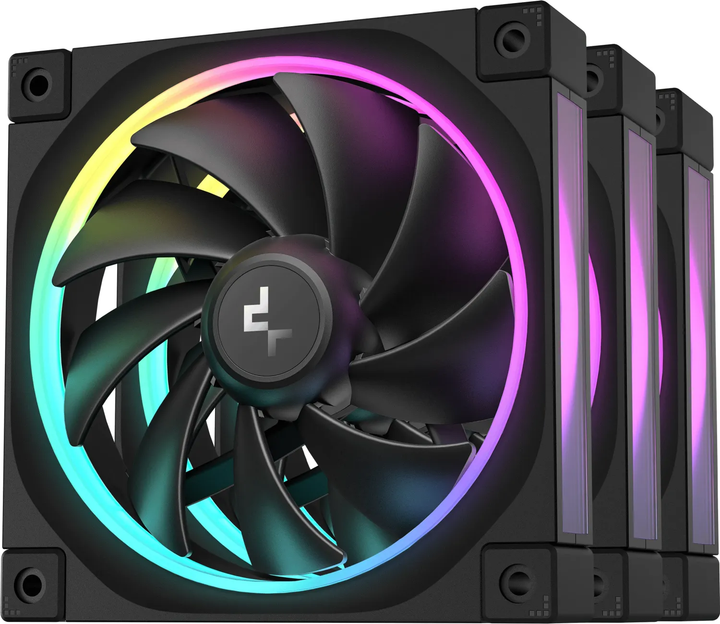 Zestaw wentylatorów Deepcool FL12 3 IN 1 Black (R-FL12-BKAPN3-G) - obraz 1