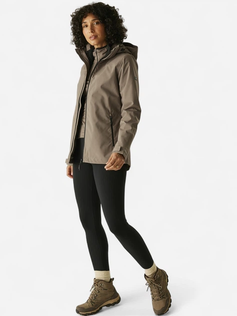 Куртка демисезонная с капюшоном женская 3-в-1 Regatta Women's Coriver RWP467-ZXN M Коричневая (5063516148791) - Фото 3 Куртка демисезонная с капюшоном женская 3-в-1 Regatta Women's Coriver RWP467-ZXN M Коричневая (5063516148791) - изображение 3