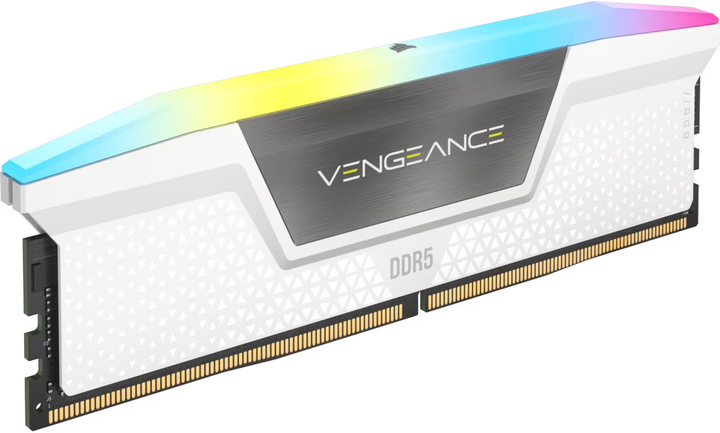Pamięć RAM Corsair DDR5-5600 65536MB PC5-44800 (Kit of 2x32768) Vengeance RGB White (CMH64GX5M2B5600C40W) - obraz 4