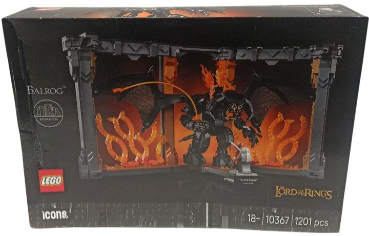 Zestaw klockow LEGO Icons Wladca pierscieni: Book nook z Balrogiem, 1201 el. 10367 (5702017815909) (955555912213376) - Outlet - obraz 2