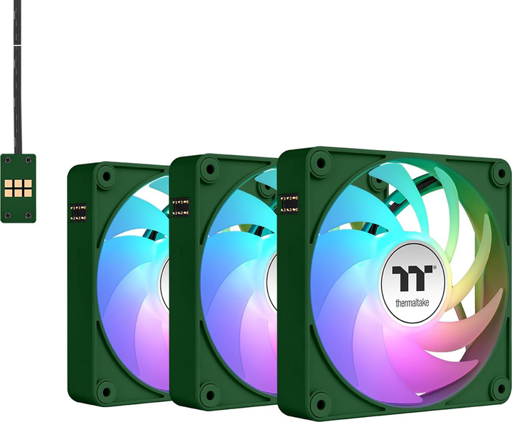Zestaw wentylatorów Thermaltake CT120 EX ARGB Sync (3-Fan Pack) Racing Green (CL-F220-PL12RG-A) - obraz 1
