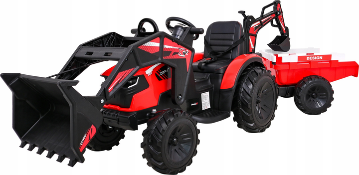 Traktor elektryczny dla dzieci Ramiz 720-T Czerwony (5903864952322) - obraz 1