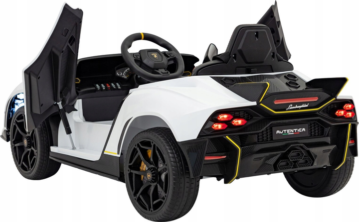 Samochód elektryczny dla dzieci Ramiz Lamborghini Invencible Biały (5903864942378) - obraz 3