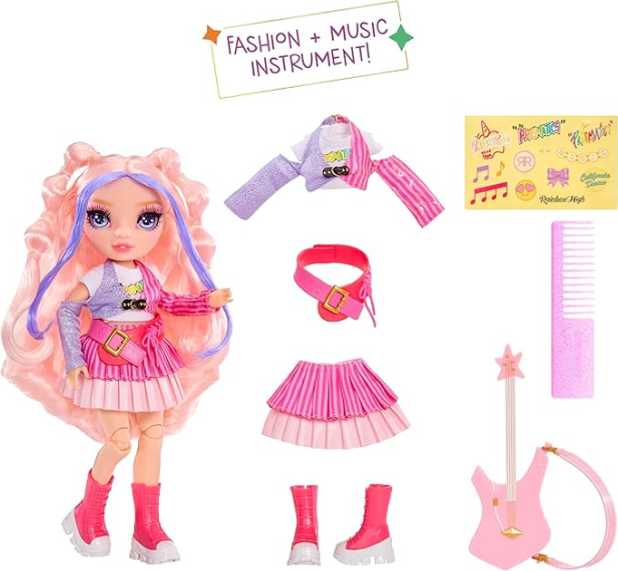 Лялька Rainbow High Jr High Rockband Fashion Dolls Bella (565659) (0035051565659) - зображення 2