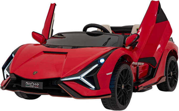 Samochód elektryczny dla dzieci Ramiz Lamborghini Sian Czerwony (5903864943085) - obraz 4