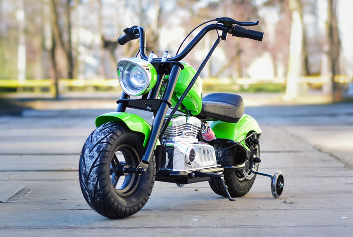 Електричний мотоцикл для дітей Ramiz Chopper Warrior зелений (5903864944587) - зображення 6