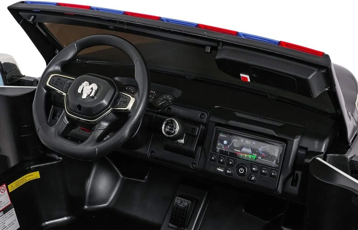 Електричний автомобіль для дітей RAM 3500 Поліція Чорний (5903864984590) - зображення 4