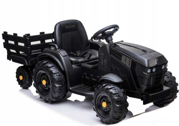 Traktor elektryczny dla dzieci Ramiz Ramiz z rzyczepką Czarny (5903864913262) - obraz 2
