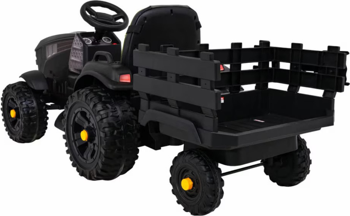 Traktor elektryczny dla dzieci Ramiz Ramiz z rzyczepką Czarny (5903864913262) - obraz 3