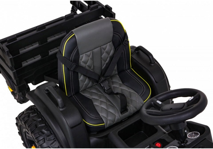 Traktor elektryczny dla dzieci Ramiz Ramiz z rzyczepką Czarny (5903864913262) - obraz 5