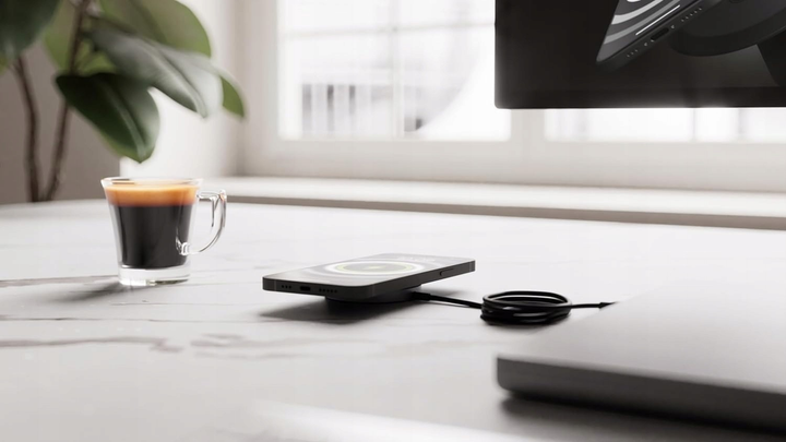 Ładowarka bezprzewodowa Zens Aluminium Pro 1 MagSafe Qi2 15W Black (8720618634498) - obraz 7