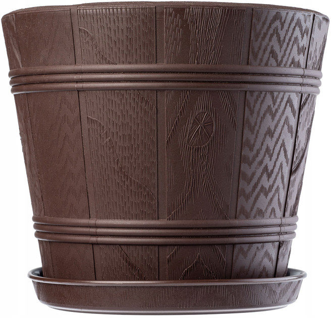 Donica ogrodowa z podstawką Kadax Brązowa 42 cm (5903699400852) - obraz 1
