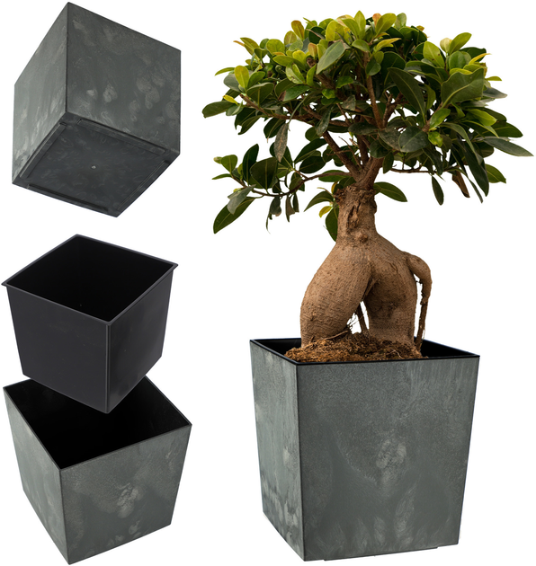 Doniczka z wkładem Kadax Czarna 30 cm (5903699495278) - obraz 8