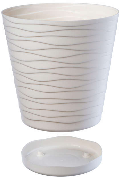 Doniczka z podstawką Kadax Kremowa 30 cm (5903699403952) - obraz 2