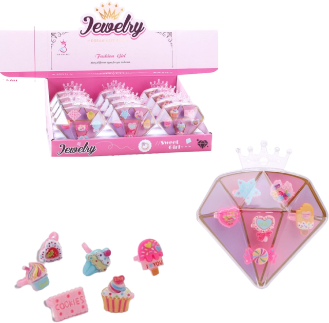 Набір дитячих каблучок Shantou Yisheng Діамант (А096-1) - зображення 2