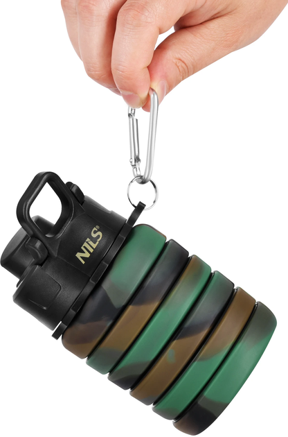 Butelka na wodę Nils Camp NC4106 Silikonowa, składana 500 ml (5908261682933) - obraz 6