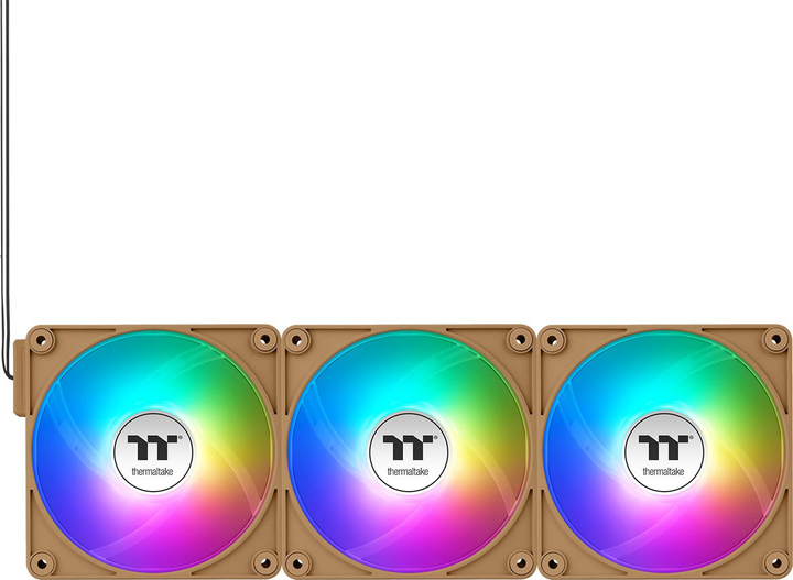 Zestaw wentylatorów Thermaltake CT140 EX Reverse ARGB Sync (3-Fan Pack) Gravel Sand (CL-F228-PL14GS-A) - obraz 2