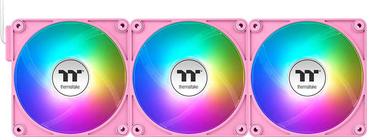 Zestaw wentylatorów Thermaltake CT140 EX Reverse ARGB Sync (3-Fan Pack) Bubble Pink (CL-F229-PL14PK-A) - obraz 2
