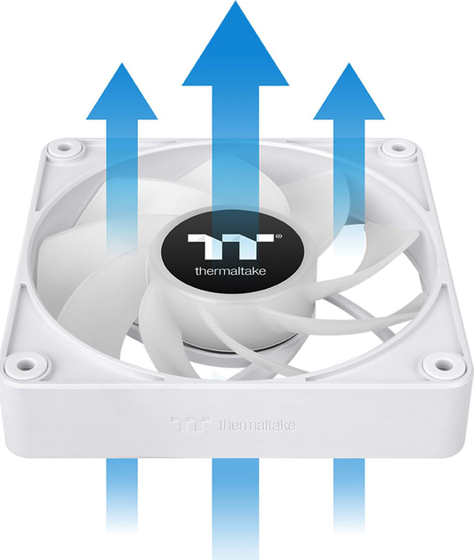 Набір вентиляторів Thermaltake CT140 EX Reverse ARGB Sync (3-Fan Pack) White (CL-F195-PL14SW-A) - зображення 5