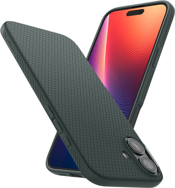 Etui Spigen Liquid Air do Apple iPhone 16 Abyss Green (8809971230919) - obraz 8